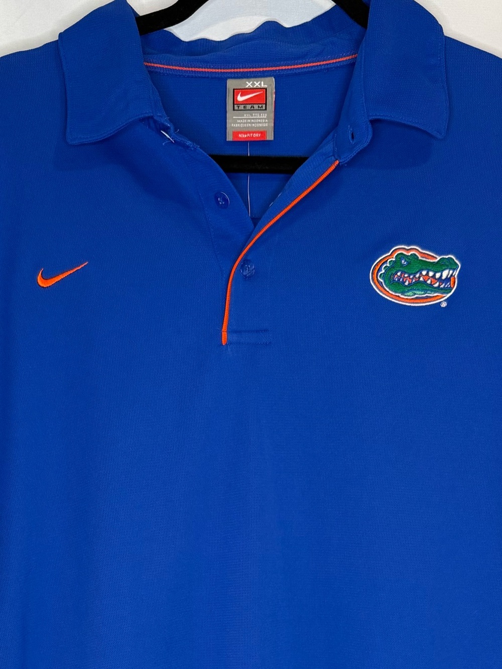 Nike Men’s Royal Blue Dri-FIT Polo with Gators Patch